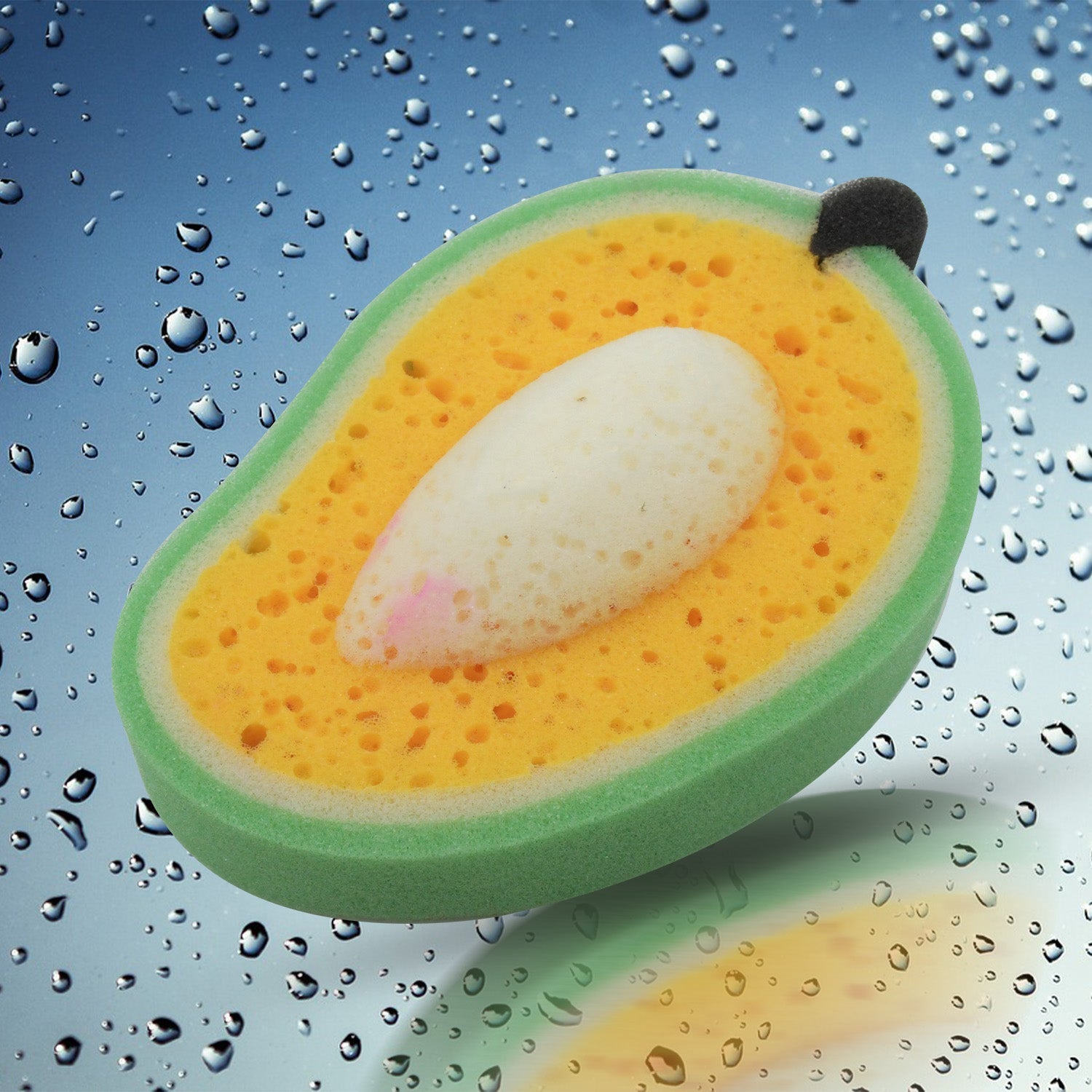 7306 Sponge Household Kitchen Mango Shape Bowl Dish Washing Cleaning Pad Cleaner, Bath Cleaning Sponge Dishwashing Sponge Mango (1 Pc) 7306 Sponge Household Kitchen Mango Shape Bowl Dish Washing Cleaning Pad Cleaner, Bath Cleaning Sponge Dishwashing Sponge Mango (1 Pc)